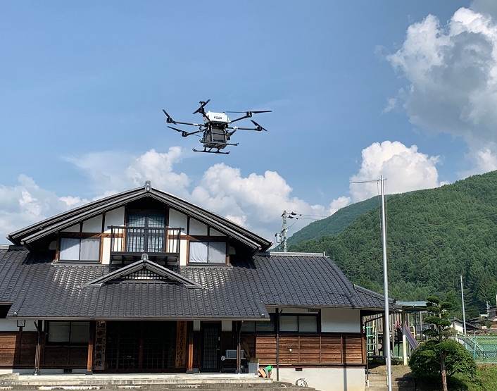 荷物を運搬して飛行するPD6B