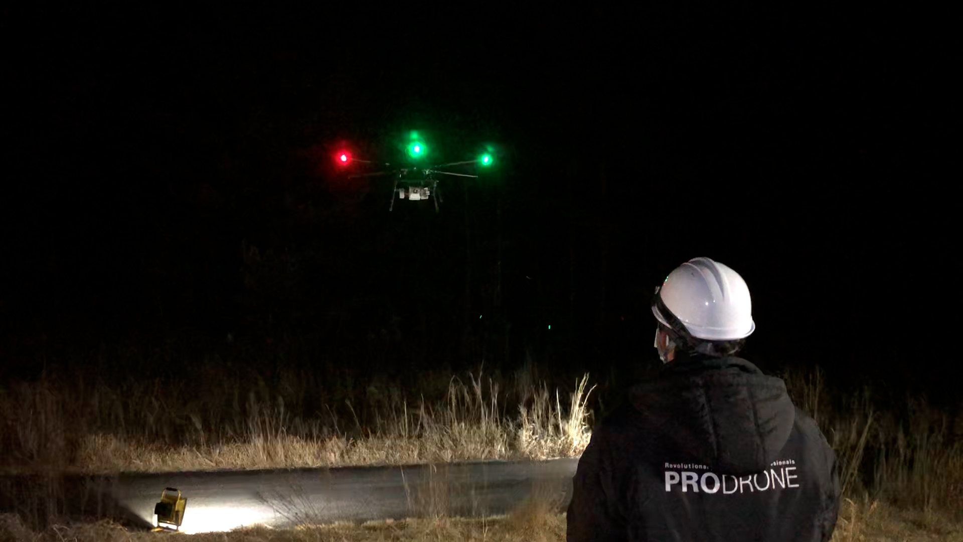 消防研究センターの災害時を想定した夜間測量検証試験を実施 - PRODRONE